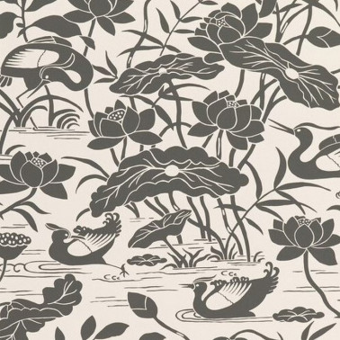 Wallpaper Heron & Lotus Flower B&N BW450891 - GP & JBAKER