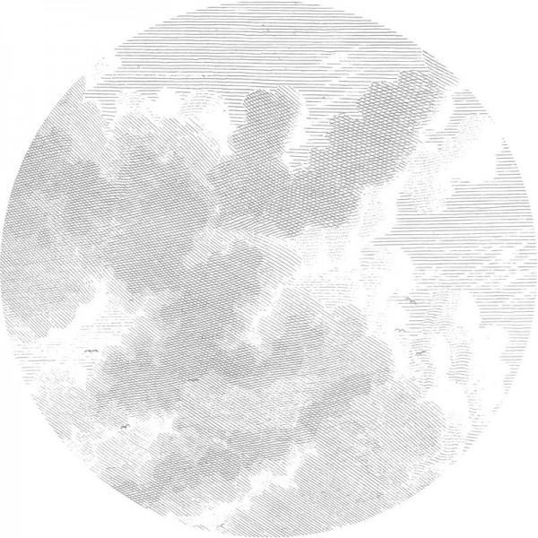 Papel de parede BC-058 Wallpaper Circle XL Engraved Clouds - KEK AMSTERDAM