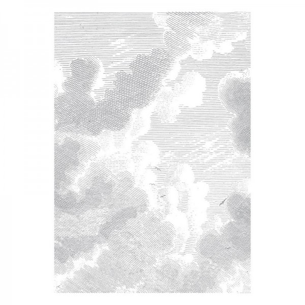 WP-621 Wall Mural gravado nuvens