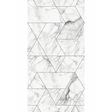 Papier peint WP-578 Wallpaper Marble Mosaic, White - KEK AMSTERDAM