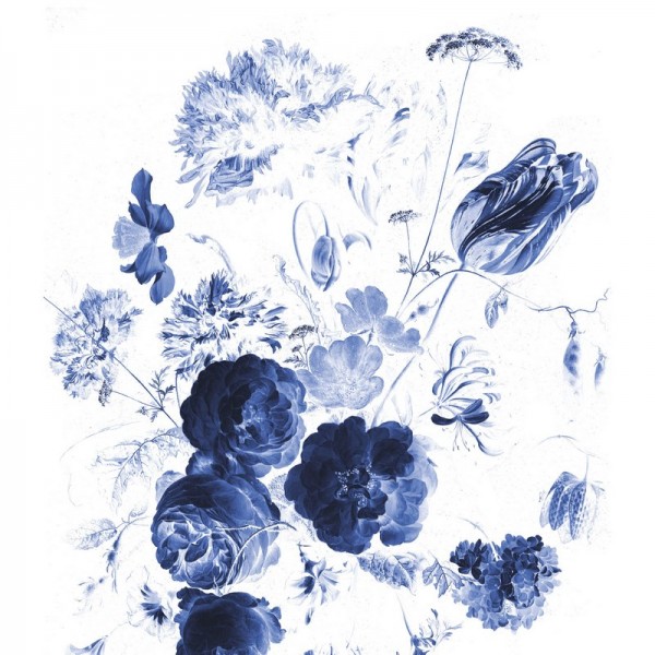 Wallpaper BP-044 Wallpaper Panel XL Royal Blue Flowers - KEK AMSTERDAM