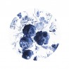 Papier peint SC-001 Circle Royal Blue Flowers