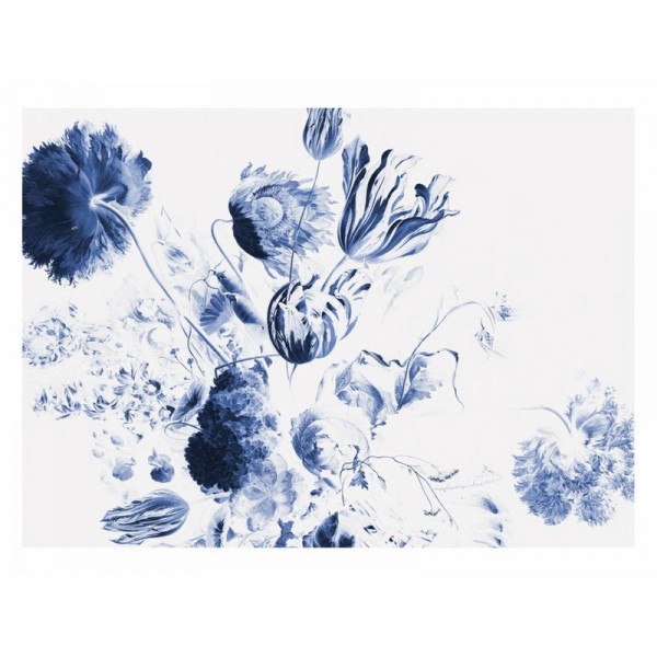 Papel de parede WP-224 Wall Mural Royal Blue Flowers 2 - KEK AMSTERDAM