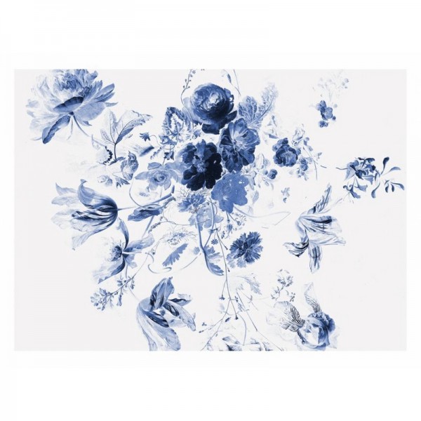 Papel de parede WP-225 Wall Mural Royal Blue Flowers 3 - KEK AMSTERDAM