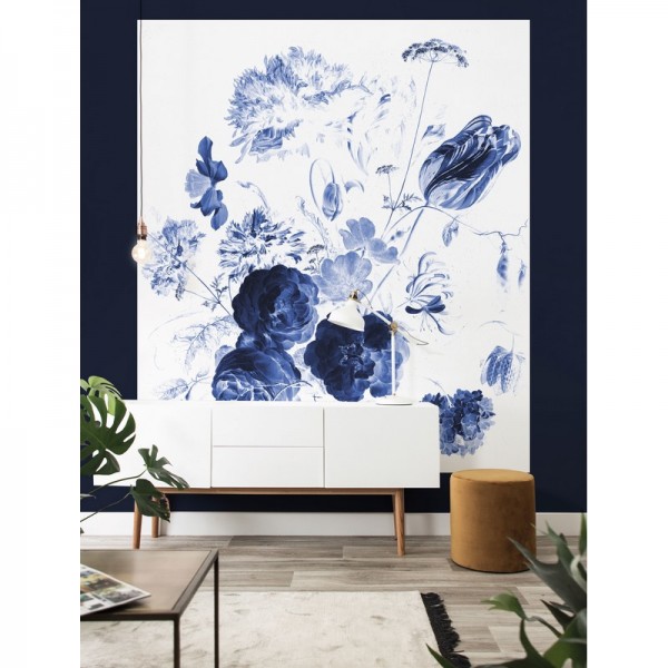 BP-044 Wallpaper XL Royal Blue Flowers Panel