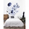 Tapete CK-002 Wallpaper Circle Royal Blue Flowers - KEK AMSTERDAM