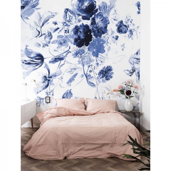 Papel Pintado WP-209 Wall Mural Royal Blue Flowers 3 - KEK AMSTERDAM