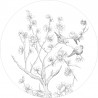 CK-069 Wall Mural Engraved Flowers