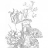 PA-015 Wall Mural Engraved Flowers