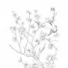 PA-034 Wall Mural Engraved Flowers