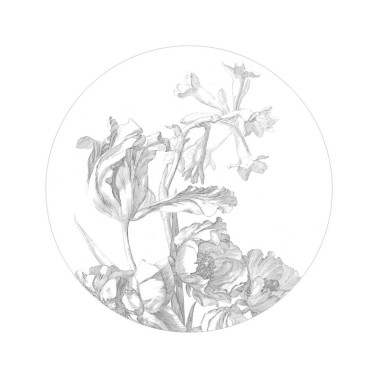 Papier peint SC-059 Wall Mural Engraved Flowers - KEK AMSTERDAM