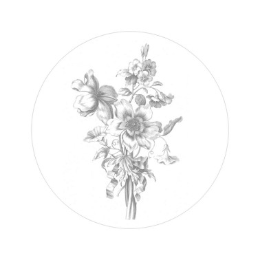 Wallpaper SC-063 Wall Mural Engraved Flowers - KEK AMSTERDAM