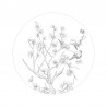 SC-069 Wall Mural Engraved Flowers