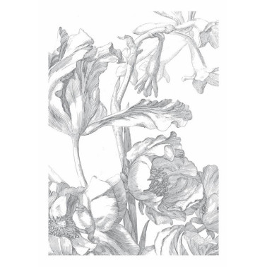 Papel de parede WP-327 Wall Mural Engraved Flowers - KEK AMSTERDAM