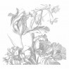 WP-331 Wall Mural Engraved Flowers