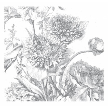 Tapete WP-334 Wall Mural Engraved Flowers - KEK AMSTERDAM