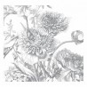 WP-334 Wall Mural Engraved Flowers