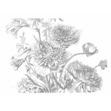 Papier peint WP-338 Wall Mural Engraved Flowers - KEK AMSTERDAM