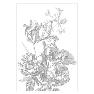 Wallpaper WP-668 Wall Mural Engraved Flowers - KEK AMSTERDAM