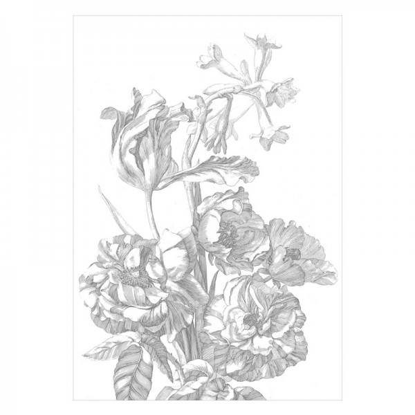 Tapete WP-668 Wall Mural Engraved Flowers - KEK AMSTERDAM