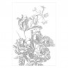 WP-668 Wall Mural Engraved Flowers