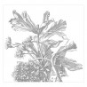 WP-671 Wall Mural Engraved Flowers