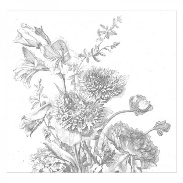 Papel de parede WP-672 Wall Mural Engraved Flowers - KEK AMSTERDAM