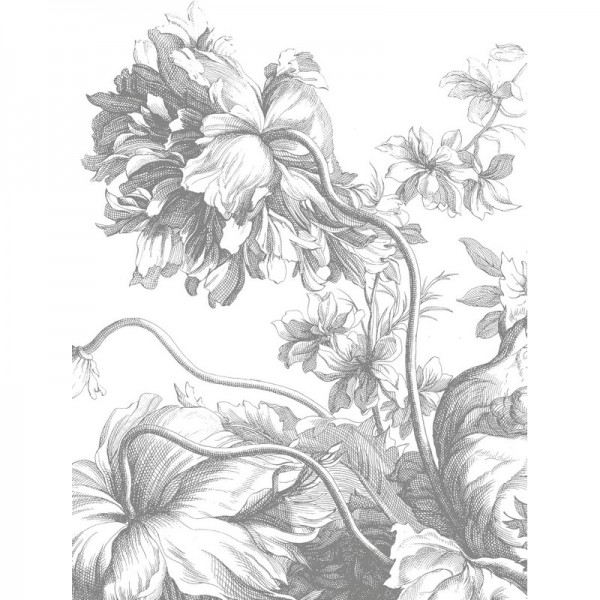 Wallpaper BC-068 Wall Mural Engraved Flowers - KEK AMSTERDAM