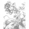 Wallpaper BC-068 Wall Mural Engraved Flowers - KEK AMSTERDAM