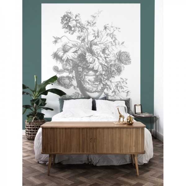 BP-037 Wall Mural Engraved Flowers