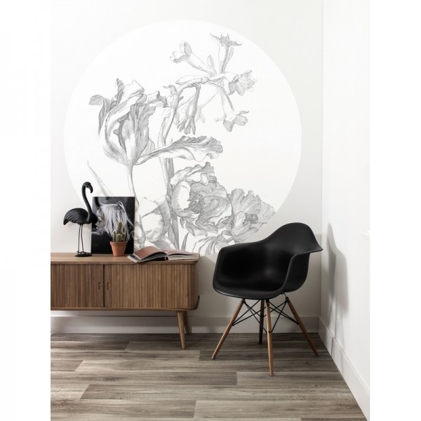 Wallpaper CK-059 Wall Mural Engraved Flowers - KEK AMSTERDAM