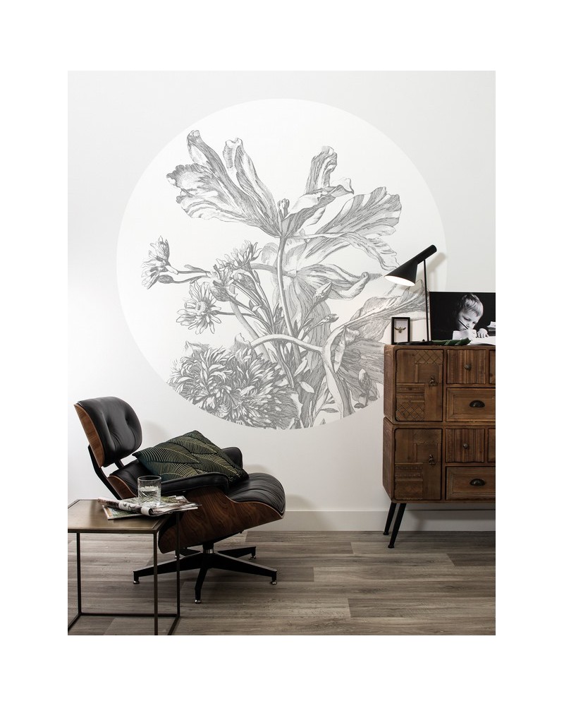 Papier peint CK-060 Wall Mural Engraved Flowers - KEK AMSTERDAM