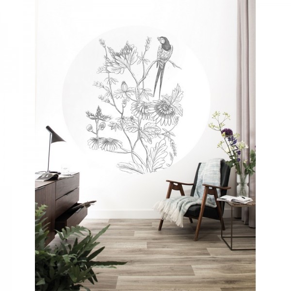 CK-070 Wall Mural Engraved Flowers