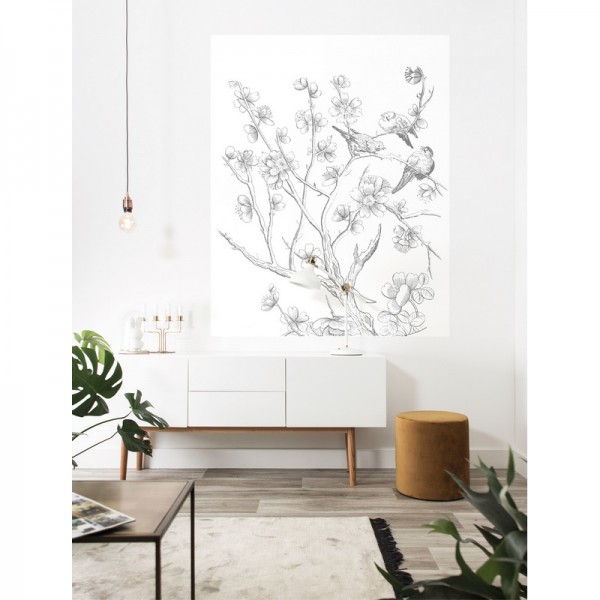 Papier peint PA-034 Wall Mural Engraved Flowers - KEK AMSTERDAM