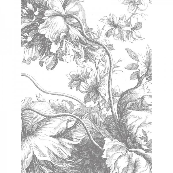 Wallpaper PA-037 Wall Mural Engraved Flowers - KEK AMSTERDAM