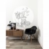 Wallpaper SC-059 Wall Mural Engraved Flowers - KEK AMSTERDAM