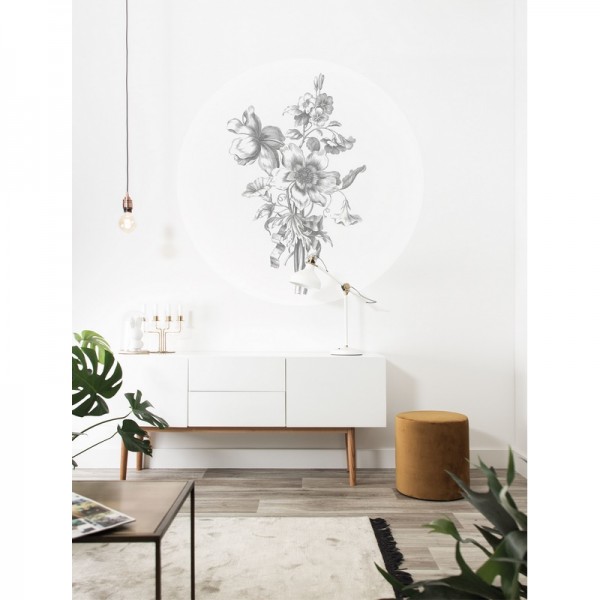 Wallpaper SC-063 Wall Mural Engraved Flowers - KEK AMSTERDAM