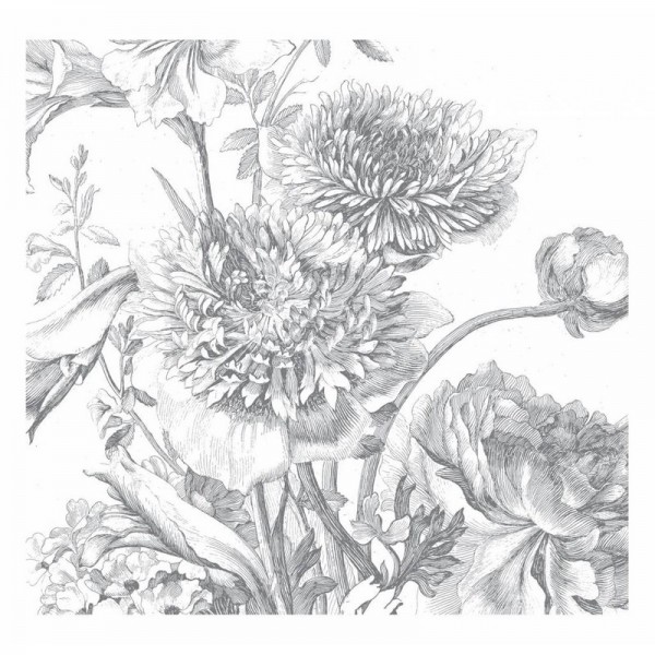 Carta da Parati WP-334 Wall Mural Engraved Flowers - KEK AMSTERDAM