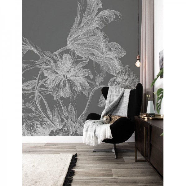 Carta da Parati WP-629 Wall Mural Engraved Flowers - KEK AMSTERDAM