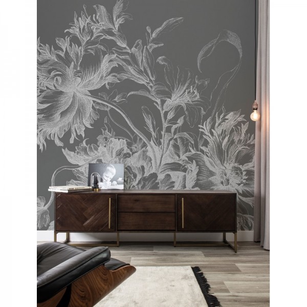 Papier peint WP-645 Wall Mural Engraved Flowers - KEK AMSTERDAM