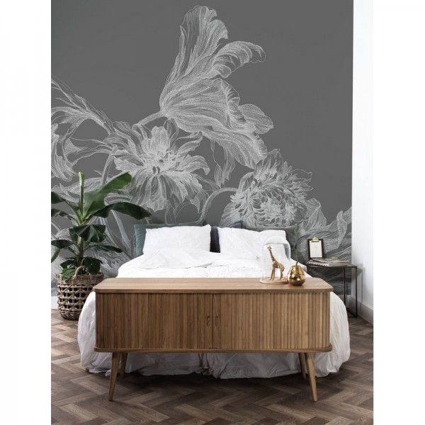 Wallpaper WP-659 Wall Mural Engraved Flowers - KEK AMSTERDAM