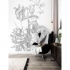 Papel de parede WP-668 Wall Mural Engraved Flowers - KEK AMSTERDAM