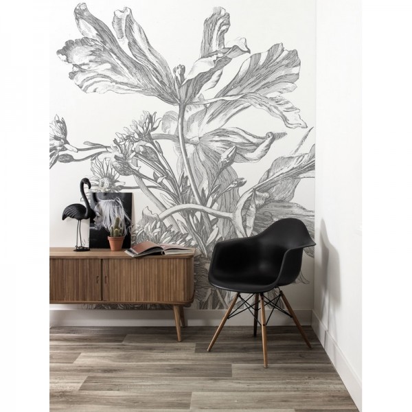 Wallpaper WP-669 Wall Mural Engraved Flowers - KEK AMSTERDAM