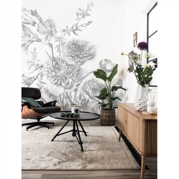 Papier peint WP-672 Wall Mural Engraved Flowers - KEK AMSTERDAM