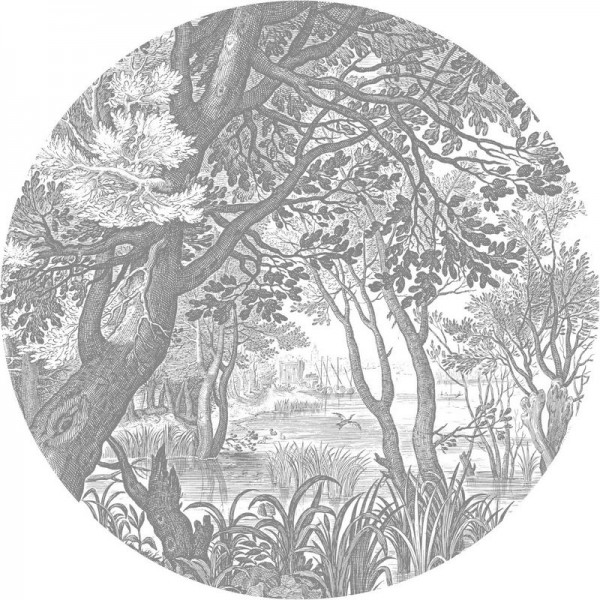 Carta da Parati CK-044 Wallpaper Circle Engraved Landscapes - KEK AMSTERDAM