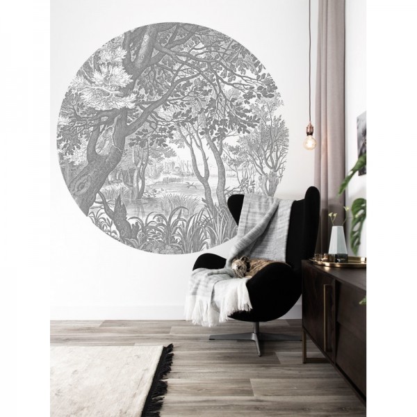 Carta da Parati CK-044 Wallpaper Circle Engraved Landscapes - KEK AMSTERDAM