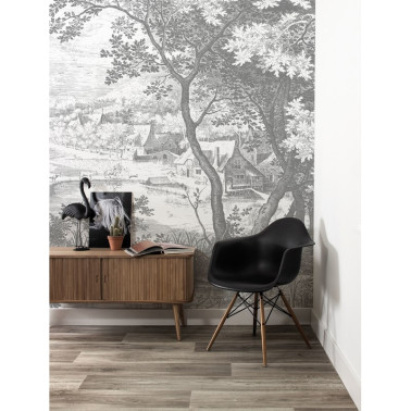 WP-619 Wall Mural Engraved...