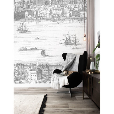 WP-624 Wall Mural Engraved...