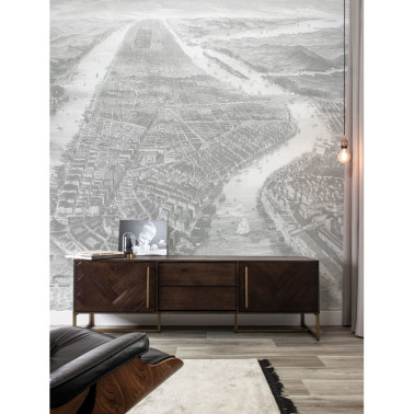 WP-637 Wall Mural Engraved...