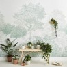 Papier peint Classic Hua Trees Mural Wallpaper Dusty Green - SIAN ZENG